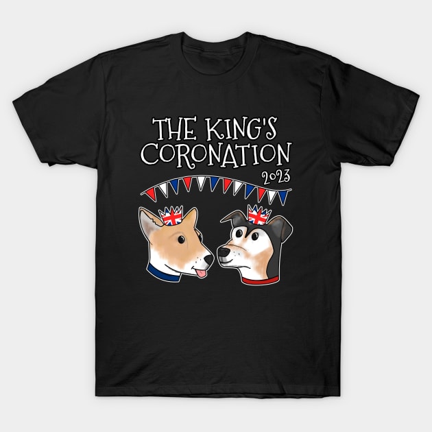 The Kings Coronation 2023 Dogs UK Flag T-Shirt by doodlerob